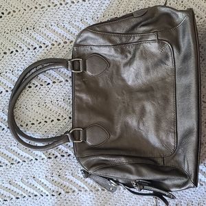 Gold bronze metallic purse La Diva